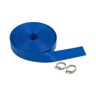 Deltaline Platte Afvoerslang Voor Dompelpompen – 1 Inch / 25 Mm – 10 M – 3 Bar – Incl. 2 Slangklemmen
