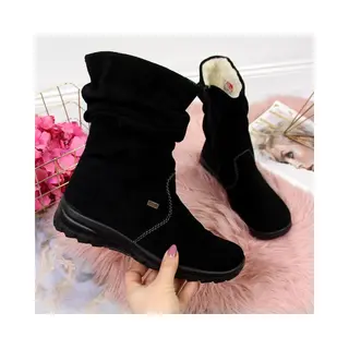 Rieker, Damen, Boots + Stiefel, Isolierte Stiefeletten Aus Leder, Schwarz, (37)
