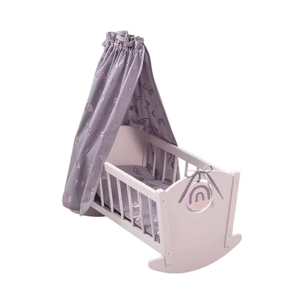 Howa Puppenmöbel Puppenwiege Puppenbett Rainbow Aus Holz Mit Himmel 23002 thumbnail
