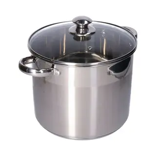 Hi Kookpan/Soeppan Met Deksel - Rvs - 8 Liter - Alle Warmtebronnen - D24 X H22 Cm