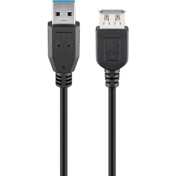 Goobay 74149 Usb-kabel Usb 3.2 Gen 1 (3.1 Gen 1) 2 m Usb A Zwart thumbnail