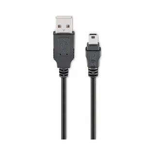 Goobay 93229 Usb Kabel Usb 2.0 0,3 m Usb A Mini-Usb B Schwarz