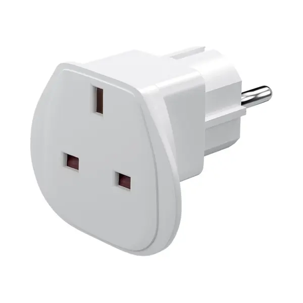 Goobay 94270 Netzstecker-Adapter Typ F Typ G (Vk) Weiß thumbnail