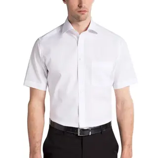 Eterna Mens Cotton Poplin Formal Shirt - White - 43