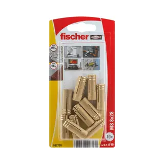 Fischer 532738 schroefanker & muurplug 10 stuk(s) 28 mm