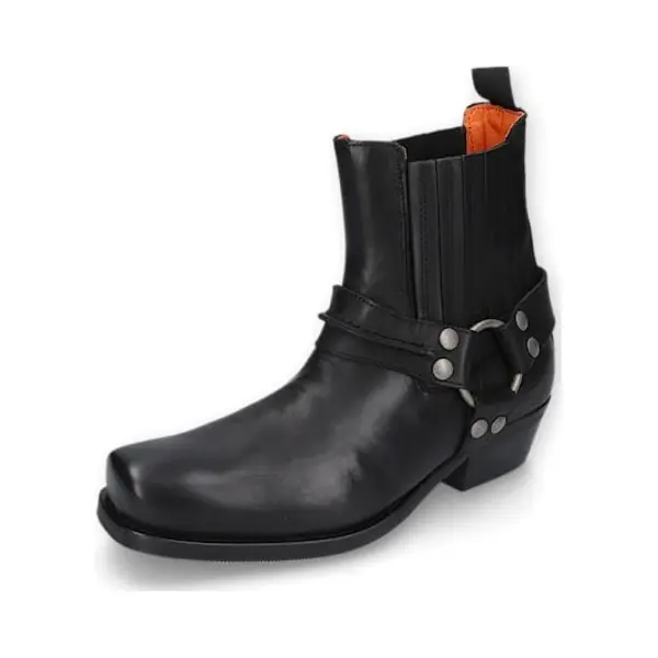 Dockers By Gerli Herren Ankle Boots, Männer Boots, Stiefel, Kurzstiefel, Booties, Nieten, schwarz, 43 Eu thumbnail