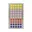 blauw, geel, grijs, rood, roze