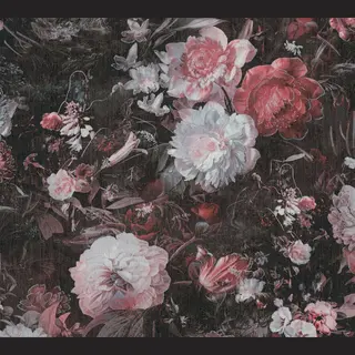 A.S. Création Blumentapete Rot Schwarz The Bos 388214 Vliestapete Tapete Floral 10, 05 M X 0, 53 M Made In Germany