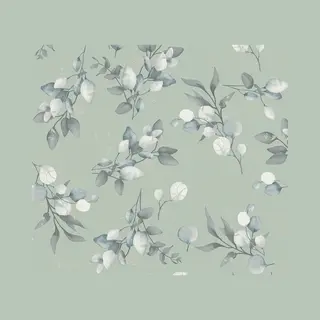 A.S. Création Vliestapete Pure Elegance Blumen-Tapete Mustertapete Blümchen Blattmuster, Glatt, Leicht Glänzend, (1 St), Vliestapete Floral Für