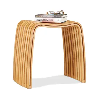 Relaxdays Sitzhocker Garderoben Hocker Im Bambus Design