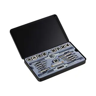 Tapset M3-M12 - 9 Snijplaten En Taps - Wringijzer - Snijplaathouder - Draadsnijset - Opbergdoos