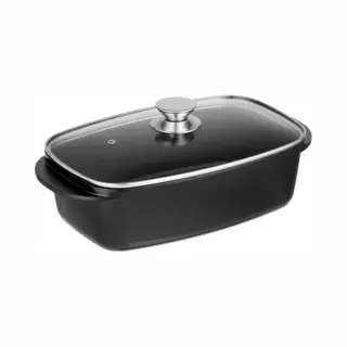 Braadpan - Met Deksel - Handgreep - 5 L - Aluminium - Voor Gas - Elektrisch - Oven