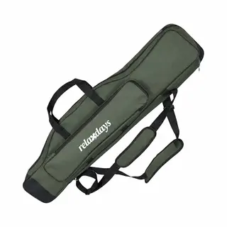 Relaxdays Angelrutentasche Große Angeltasche Rutentasche 5 Fächer, Grün, 100 Cm