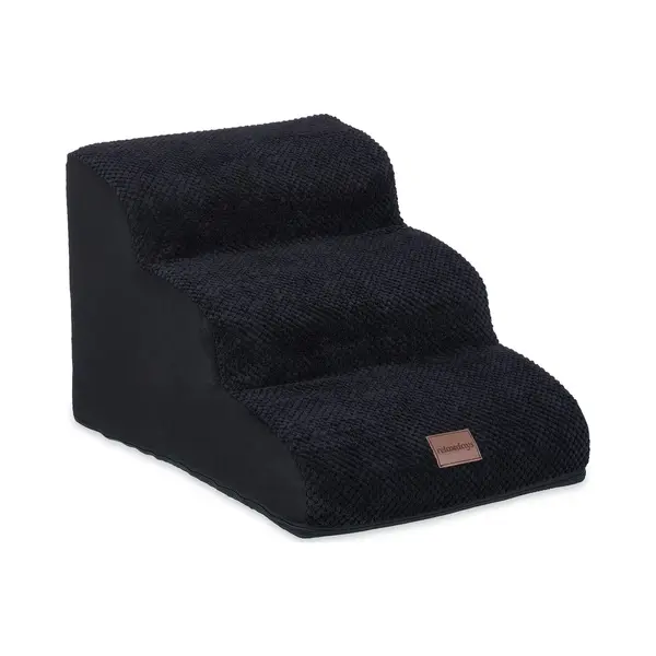 Relaxdays Hundetreppe Mit 3 Stufen Schaumstoff Polyester Schwarz Abnehmbar Rutschhemmend 33 Cm X 41 Cm X 54 Cm 1, 7 Kg thumbnail