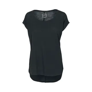Red By Emp Long Back Shaped Slub Tee T-Shirt Black