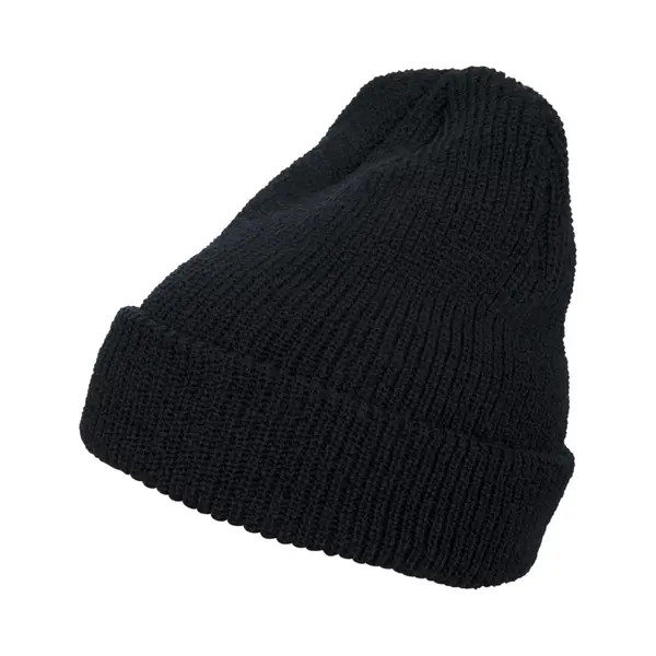 Flexfit Cap Long Knit Beanie, Black, One Size, 1545K thumbnail