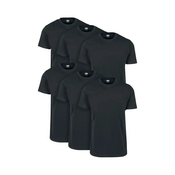 Urban Classics Basic Tee 6-Pack T-Shirt Black thumbnail