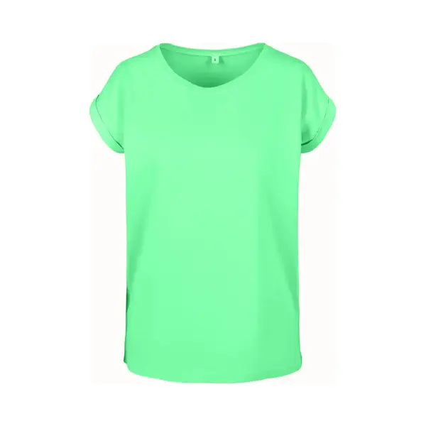 Build Your Brand Damen T-Shirt Ladies Extended Shoulder Tee, Lang Geschnittenes T-Shirt Für Frauen, Baumwolle, Neo Mint, M thumbnail