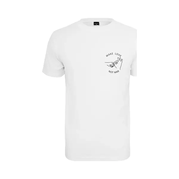 Mister Tee - Make Love Heren T-shirt - M - Wit thumbnail
