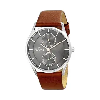 Skagen, Armbanduhr, Holst, Braun, (Analoguhr, 40 mm)
