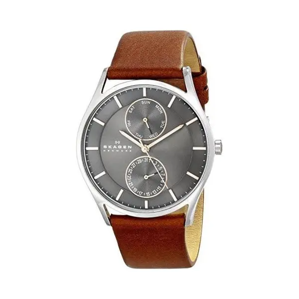 Skagen, Armbanduhr, Holst, Braun, (Analoguhr, 40 mm) thumbnail