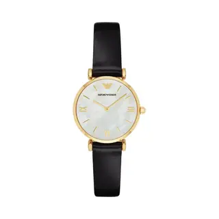 Emporio Armani AR1910 Gp Perlmuttzifferblatt Schwarzes Armband