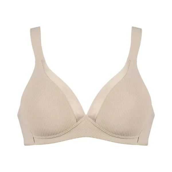 Naturana - Soft Bh Met Glansband En Patroon - 5918 - Beige - 85A thumbnail
