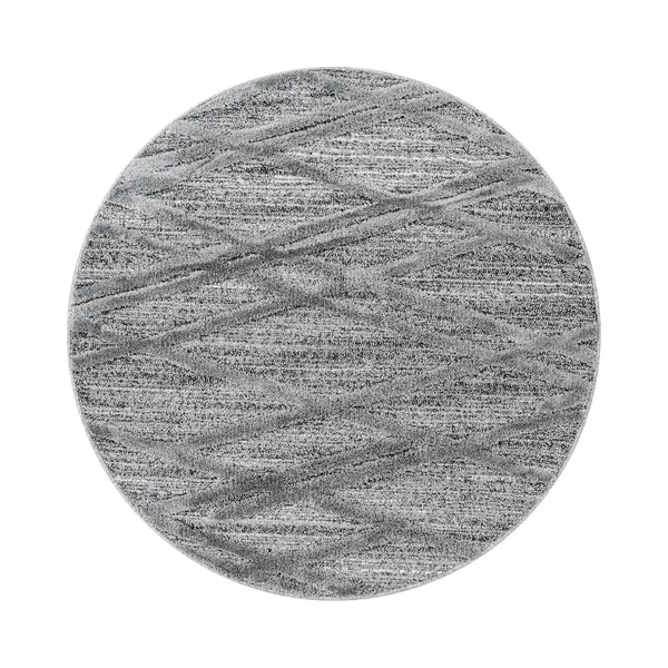 Ayyildiz Hali PISA1601604706GREY Teppich Rund Polypropylen (Pp) Grau thumbnail