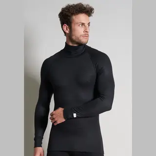 Ceceba Thermo Sport Unisex Ondershirt Met Col - Zwart
