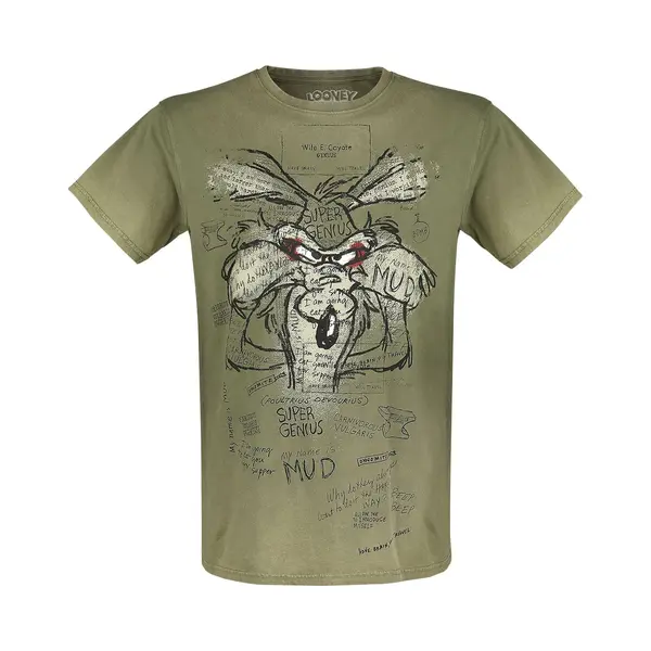 Looney Tunes Wile E. Coyote - Inner Thoughts T-Shirt Khaki In Xl thumbnail