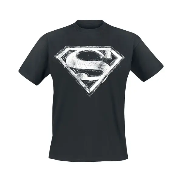 Superman Smudge Logo T-Shirt Schwarz In Xxl thumbnail