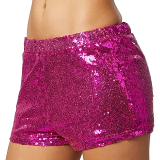 Tectake Dressforfun - Pailletten-short Pink M - Verkleedkleding Kostuum Halloween Verkleden Feestkleding Carnavalskleding Carnaval Feestkledij Partykleding -