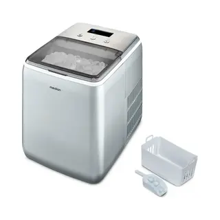 Medion Md 11950 Ingebouwde/vrijstaande ijsblokjesmachine 15 kg/24u Blauw, Grijs, Metallic