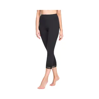 Merry Style Damen 3/4 Leggings MS10-290(Schwarz, Xxl)
