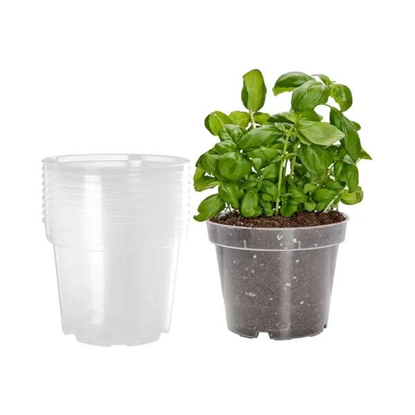Garronda Blumentopf Orchideentopf Transparent Runder Übertöpfe Für Zimmerpflanzen Pflanzentopf Pflanztöpfe Kunststoff In Verschiedenen Größen thumbnail