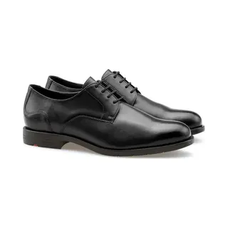 LLoyd Eezy 110W Black Nette Veterschoenen Zwart Leer Heren Breedte K - Zwart - 44