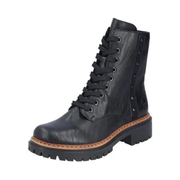Rieker Dames Veterboot Zwart thumbnail