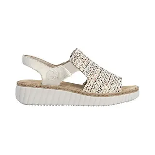 Rieker Women's Wedge Sandal - Beige | 69276-60