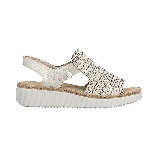 Rieker Women's Wedge Sandal - Beige | 69276-60 thumbnail