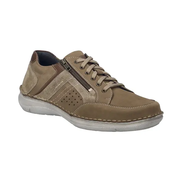 Josef Seibel Herren Low-Top Sneaker New Anvers 87, Weite K (Extra Weit), Wechselfußbett, Halbschuhe, straßenschuhe, Sand-Kombi, 41 Eu thumbnail