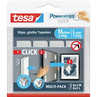 Tesa Powerstrips Click M + L Montagepad