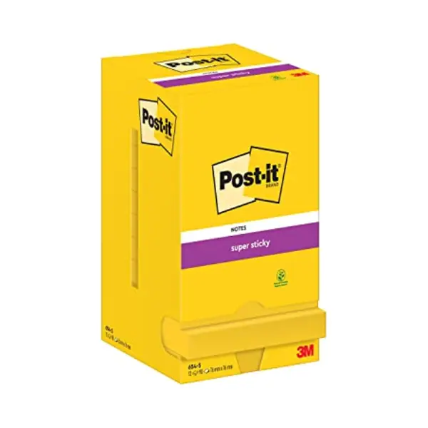 Post-It 7100290189 zelfklevend notitiepapier Vierkant Geel 90 vel Zelfplakkend thumbnail