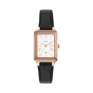 Fossil Quarzuhr Raquel ES5310, Armbanduhr, Damenuhr, Datum, Lederarmband