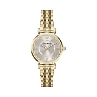 Emporio Armani Round Gold Dial Watch AR11766