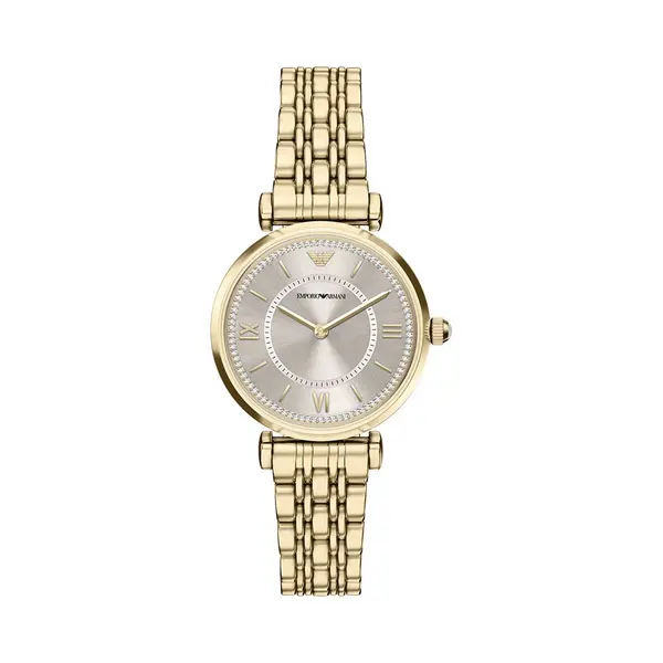 Emporio Armani Round Gold Dial Watch AR11766 thumbnail