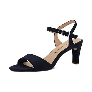 Tamaris Damen Sandalette Mit Stilettoabsatz, Blau, 40 Eu