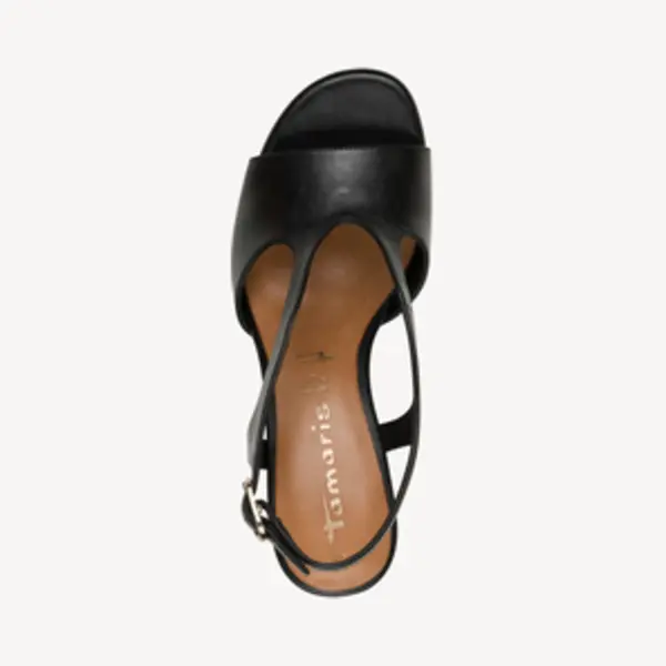 Tamaris Leren Hakken Sandalen Unisex Zwart thumbnail