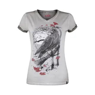 Black Premium By Emp T-Shirt Mit Rabenprint T-Shirt Grau In M