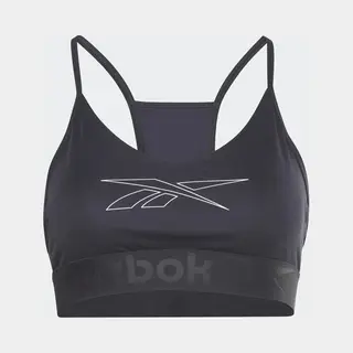 Reebok Sport Bh Dames Model Big Logo Bra - Zwart/Wit - Maat S