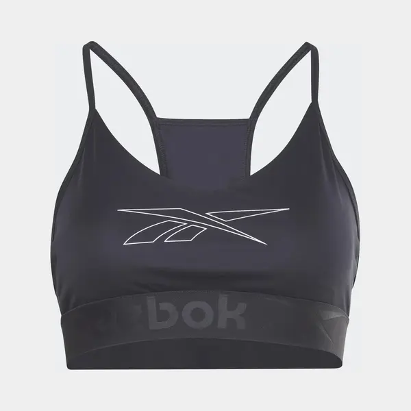 Reebok Sport Bh Dames Model Big Logo Bra - Zwart/Wit - Maat S thumbnail